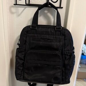 lug Black Nylon Convertible Backpack Tote